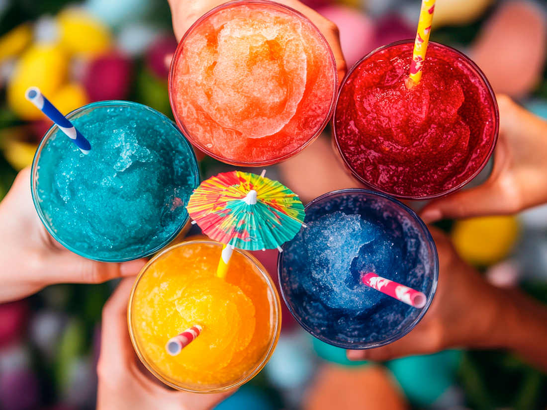 Colorful slushies
