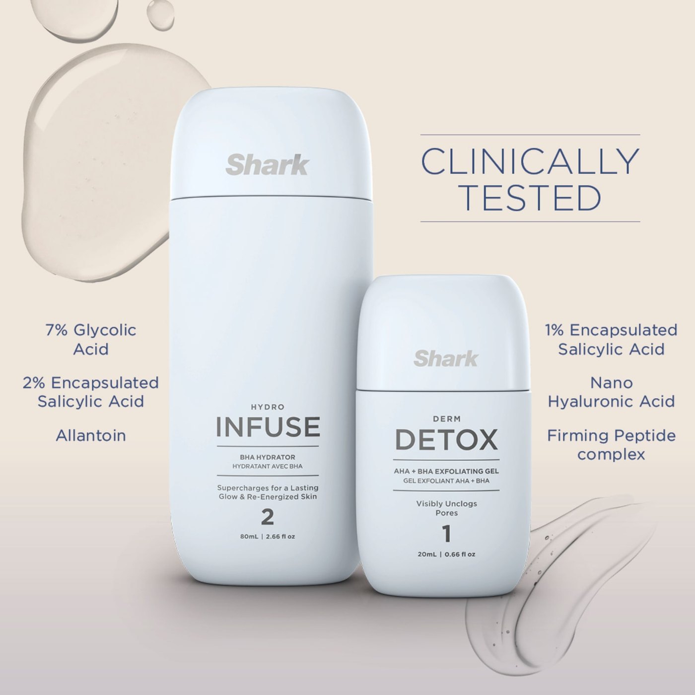 Derm Detox and Hydro Infuse formulas